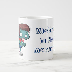 Lustigt Zombie Man på morgonen Jumbo Mugg