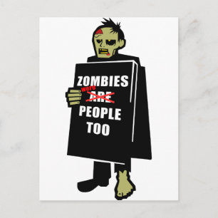 Lustigt Zombie, Zombie var också folk Vykort