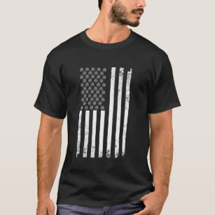 Lustiny Brussel Sprouts American Flagga Vegan Mana T Shirt