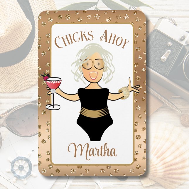 Lustiny Chickar Ahoy Tecknad Bold Cruise Frakt Magnet (Skapare uppladdad)