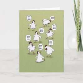 Lustiny Chickens 2Bucks Birthday Kort