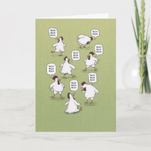 Lustiny Chickens 2Bucks Birthday Kort