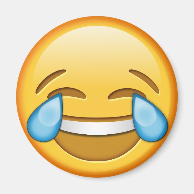 Lustiny emoji round magnet (Framsidan)