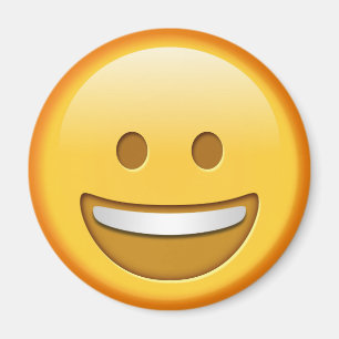 Lustiny emoji round magnet