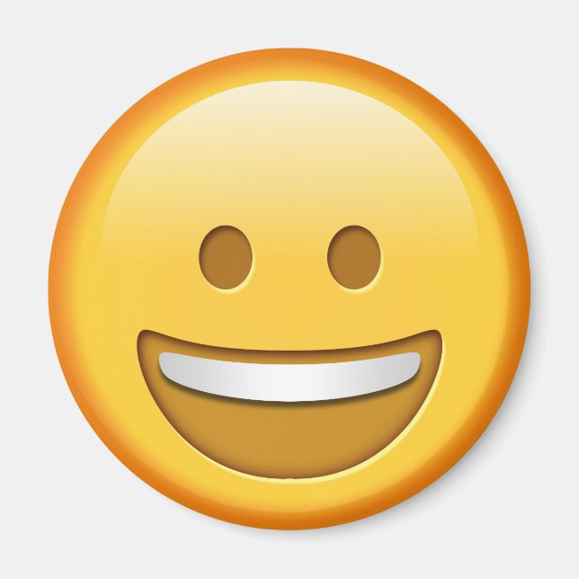 Lustiny emoji round magnet (Framsidan)