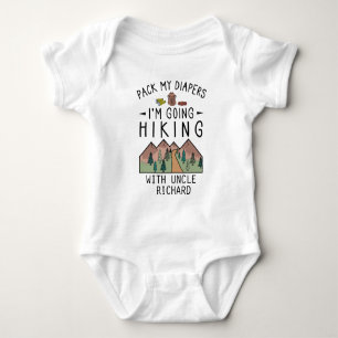 Lustiny Hiking Baby Hiker farbror Cute Hiking T Shirt