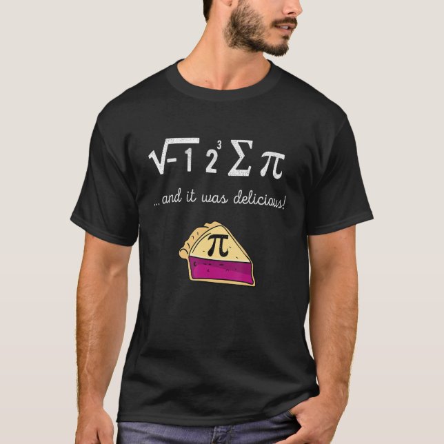 Lustiny I Ate Sum Paj Math Equation Pi Day Shirt T (Framsida)