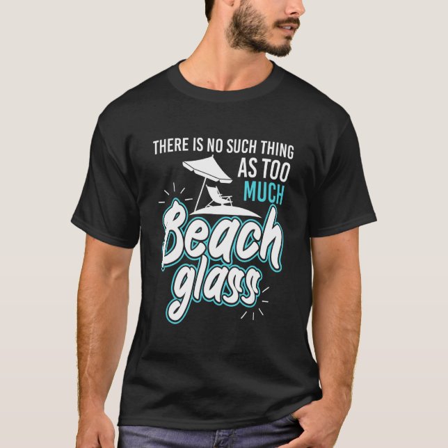 Lustiny Ingen Sak Sea Glass Beach Combe Beachcombe T Shirt (Framsida)