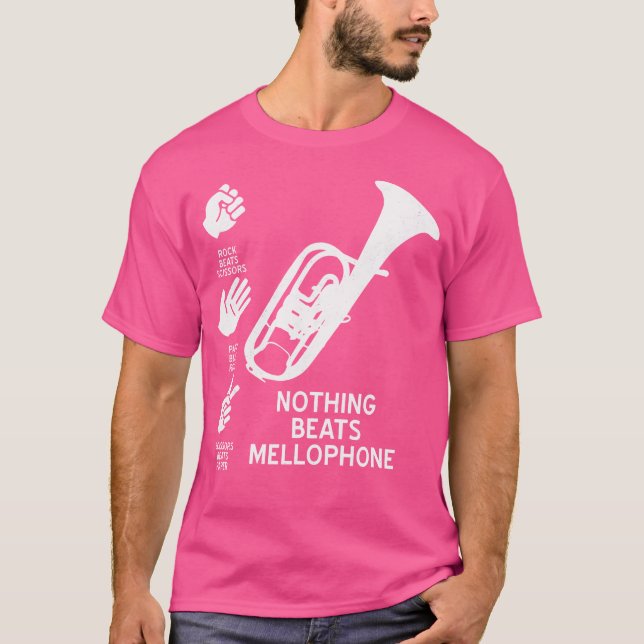 Lustiny Ingenting Beats Mellophone Gift Band Orche T Shirt (Framsida)