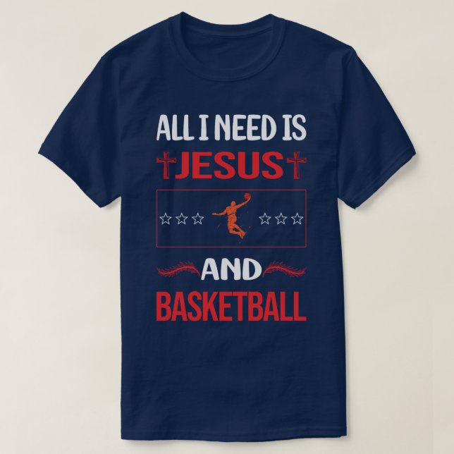 Lustiny Jesus Basketball T Shirt (Design framsida)