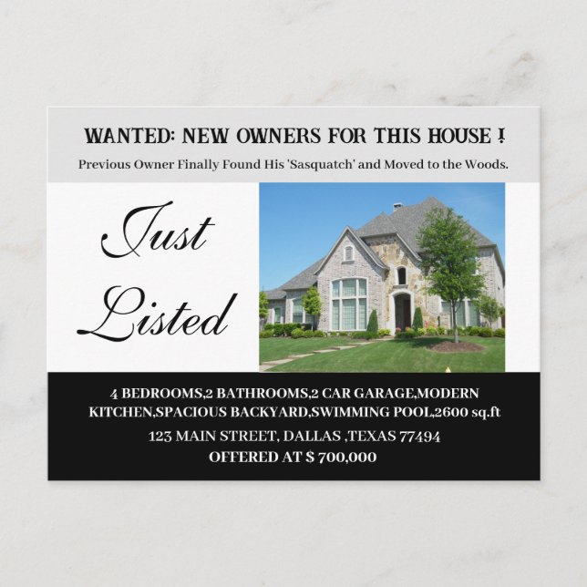 Lustiny just Listed REAL GODS Vykort (Framsida)