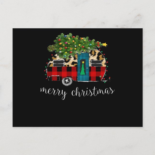 Lustiny Lastbil Camping Camper jul Buffalo Helg Vykort (Framsida)