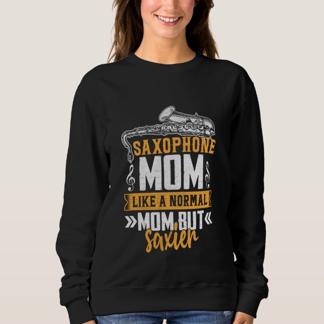 Lustiny Marching Band Saxophone Mamma Normal men S T Shirt (Framsida)