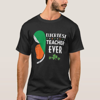 Lustiny presenterar St patrick's day Luckiest Teac T Shirt