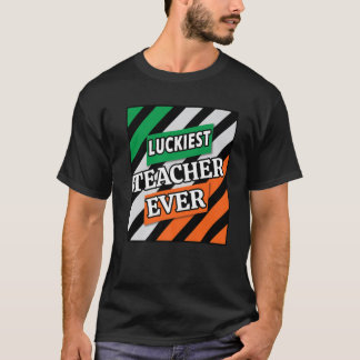Lustiny presenterar St patrick's day Luckiest Teac T Shirt