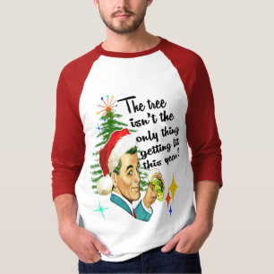 Lustiny Retro MCM Man får god jul T Shirt