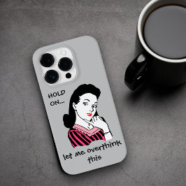 Lustiny Retro Woman överfunderar över detta