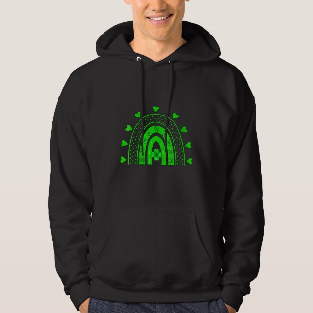 Lustiny St patricks day Irish Grönt Buffalo Play S Hoodie (Framsida)