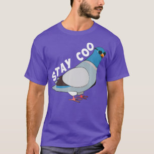 Lustiny Stanna Coo Bird Cute Pigeon Tävla Swag Man T Shirt