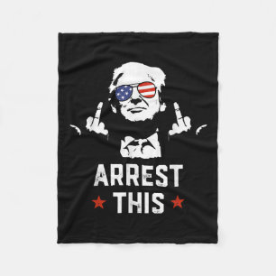 Lustiny Trump Arrest Denna Donald Trump Mitten Fleecefilt