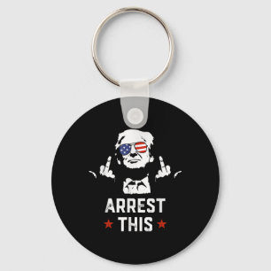 Lustiny Trump Arrest Denna Donald Trump Mitten Nyckelring