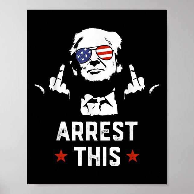 Lustiny Trump Arrest Denna Donald Trump Mitten Poster (Framsidan)