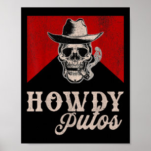 Lustiny Western Cowboy Howdy Putos Poster