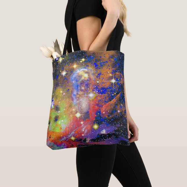 Lustrous Star Fält Tote Bag Tygkasse (Närbild)