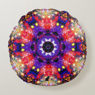 Lustrous Stellar Kaleid Round Pillow Rund Kudde
