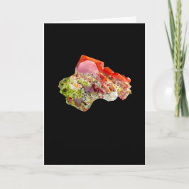 Lustrous Wulfenite Crystal Add Text Kort