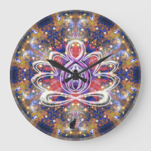 Lustrous Zen Lotus Clock Stor Klocka