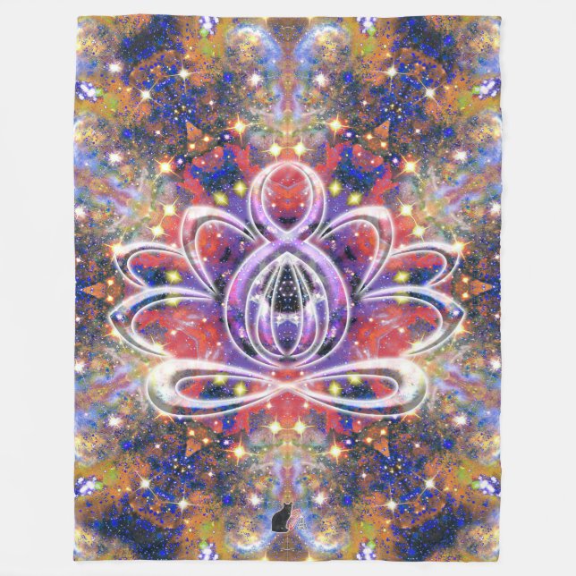 Lustrous Zen Lotus Fleecefilt (Framsidan)