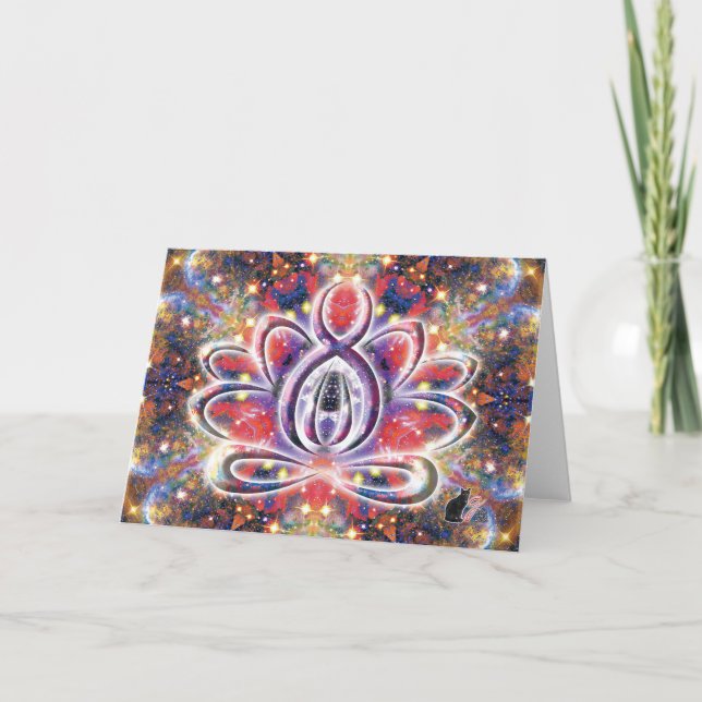 Lustrous Zen Lotus Kort (Framsida)