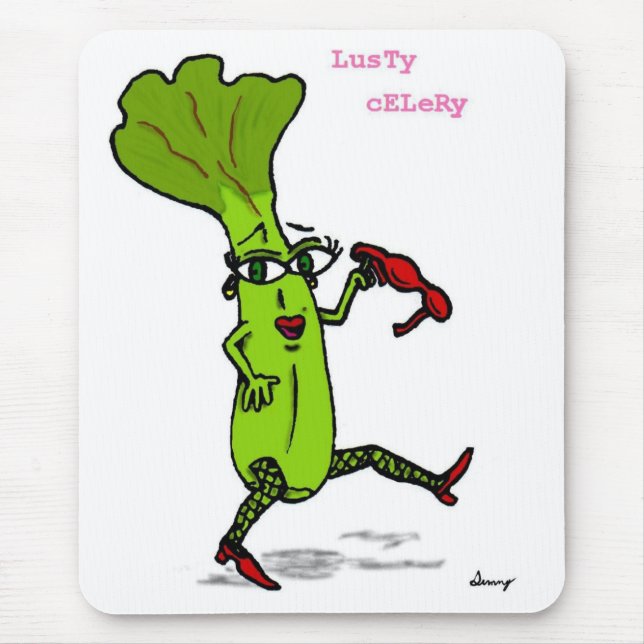 Lusty Celery Mousepad Musmatta (Framsidan)