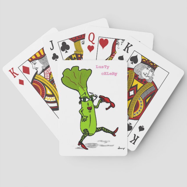Lusty Celery-spelkort Casinokort (Baksidan)