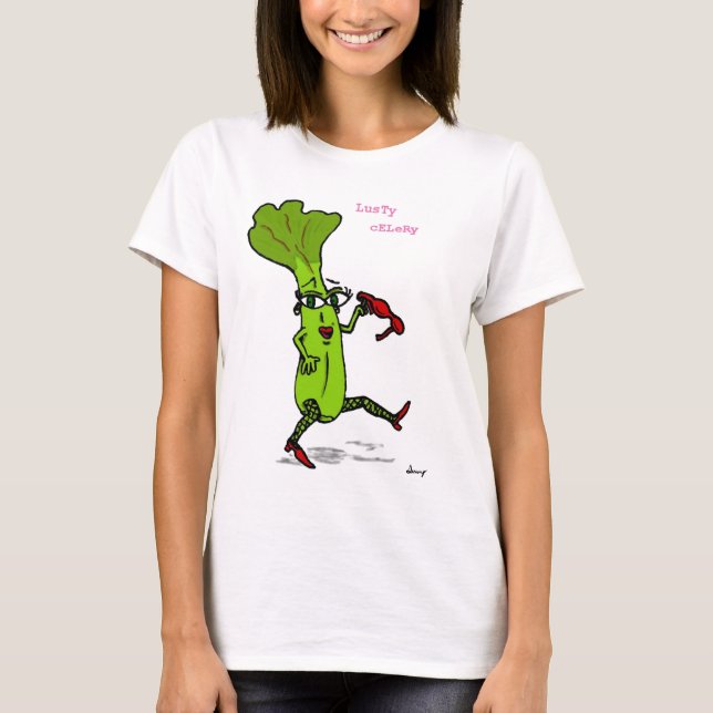 Lusty sellerikvinna T-tröja T-shirt (Framsida)