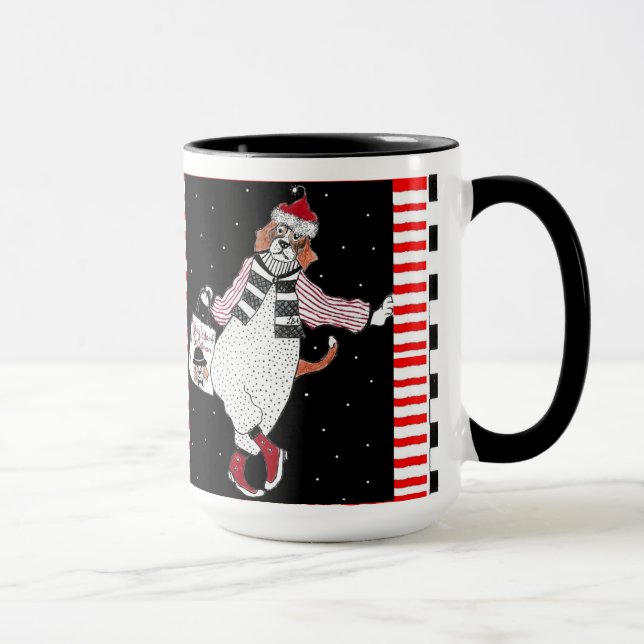 Luta att shoppa för Santa Beaglehelgdag Mugg (Höger)