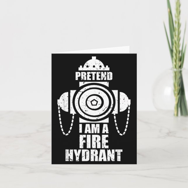 Luta dig att vara en brandhydrant Latmask Hallowee Kort (Framsida)