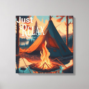 Luta dig tillbaka Camping tema Digital konst Canvastryck