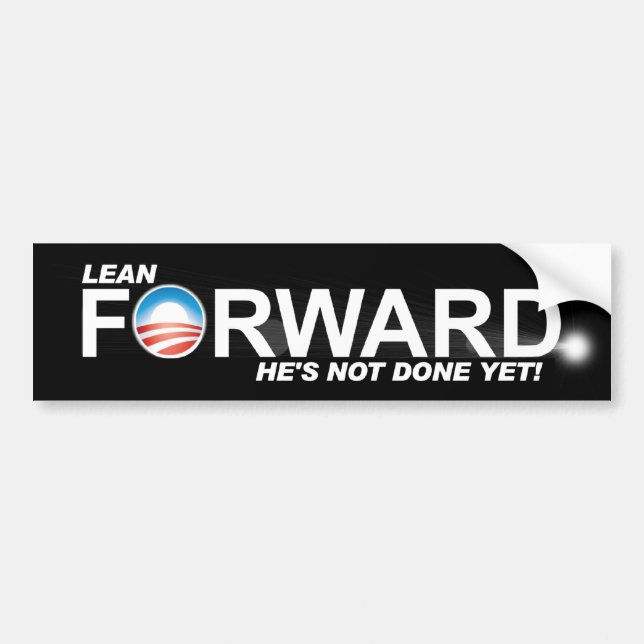 Luta framåtriktat - Anti Obama Bildekal (Framsidan)