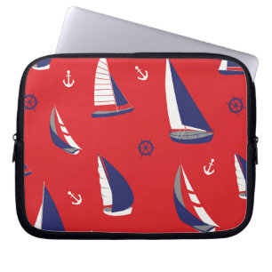 Luta segelbåtmönster laptop fodral