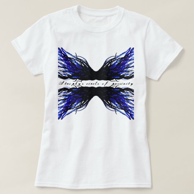 Lutande abstrakt 7 dödssynder Alkoholbläckskonst T Shirt (Design framsida)
