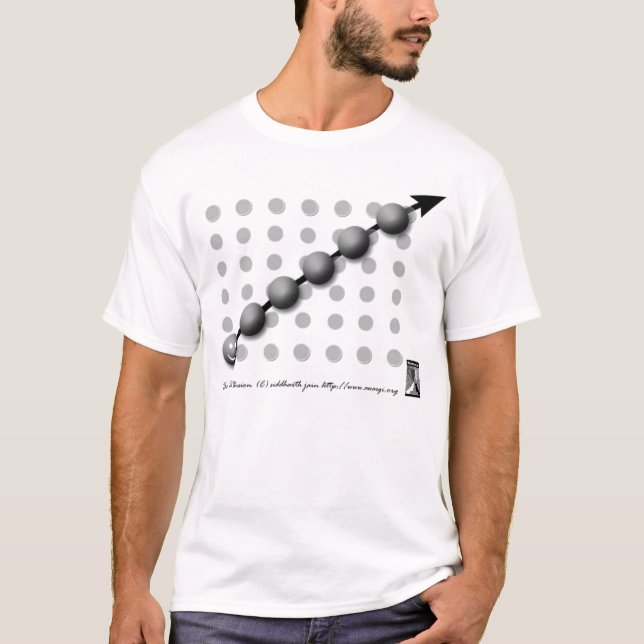 Lutande-Illusion T-tröja Tee Shirt (Framsida)