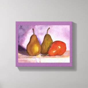 Lutande Pear Canvastryck