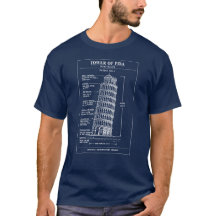 Lutande Pisa Torn Blueprint Konst