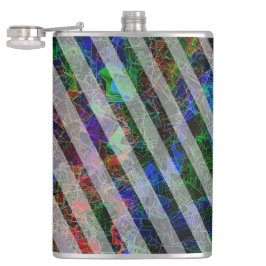 Lutande ränder och färgglada repor och linjer fickplunta