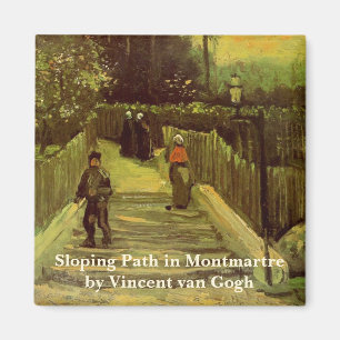 Lutande stig i Montmartre av Vincent van Gogh Magnet