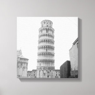 Lutande torn av Pisa Canvastryck