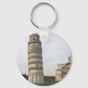 Lutande torn av Pisa keychain Nyckelring