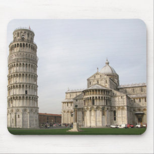Lutande torn av Pisa mouspad Musmatta